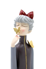 Scultura Mezzo Busto Donna con Farfalla sulla Bocca - YCY-Z005