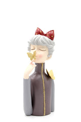 Scultura Mezzo Busto Donna con Farfalla sulla Bocca - YCY-Z005