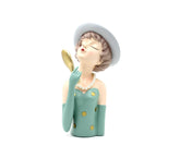 Scultura Mezzo Busto Donna con Specchio da Trucco - YCY-Z015