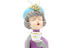 Scultura Mezzo Busto Donna con Tazzina di Caffè - YCY-Z018