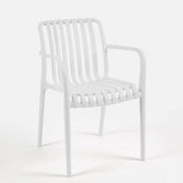 Sedia Righe da Giardino in Polipropilene Bianco | Arredo Outdoor EDG - 7400089A100