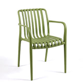 Sedia Righe da Giardino in Polipropilene Verde | Arredo Outdoor EDG - 7400089A788
