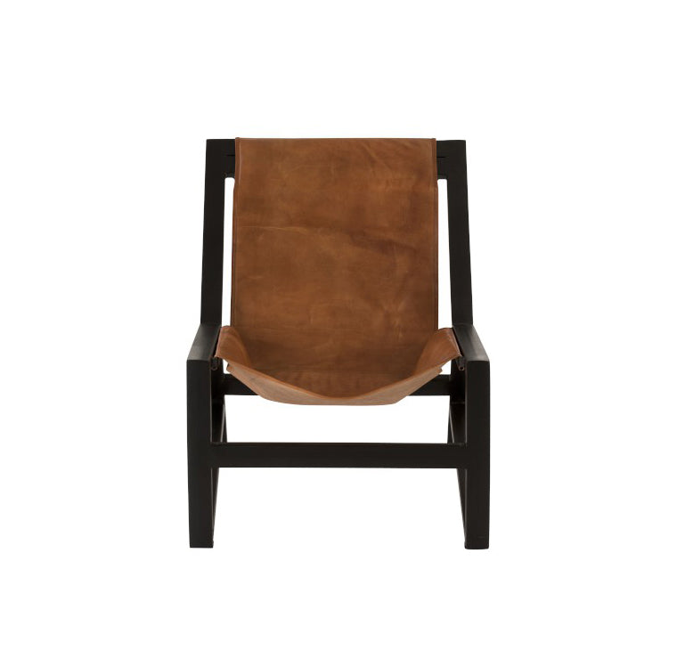 Sedia Relax in Pelle e Metallo - 85316