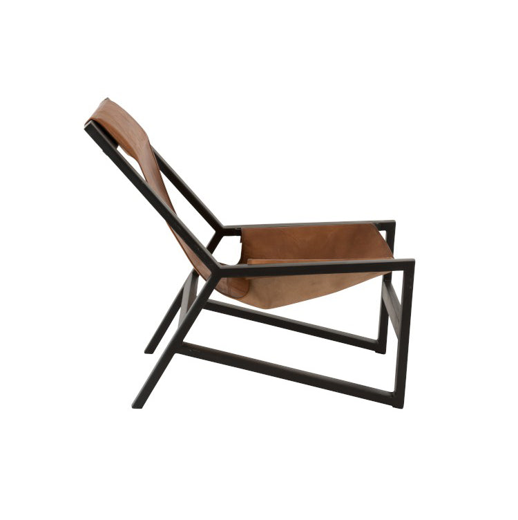 Sedia Relax in Pelle e Metallo - 85316