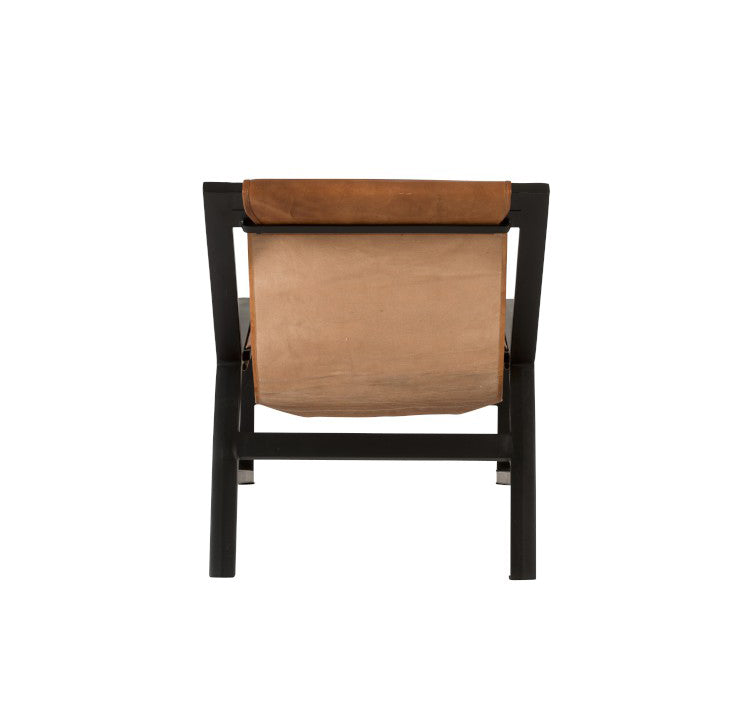 Sedia Relax in Pelle e Metallo - 85316