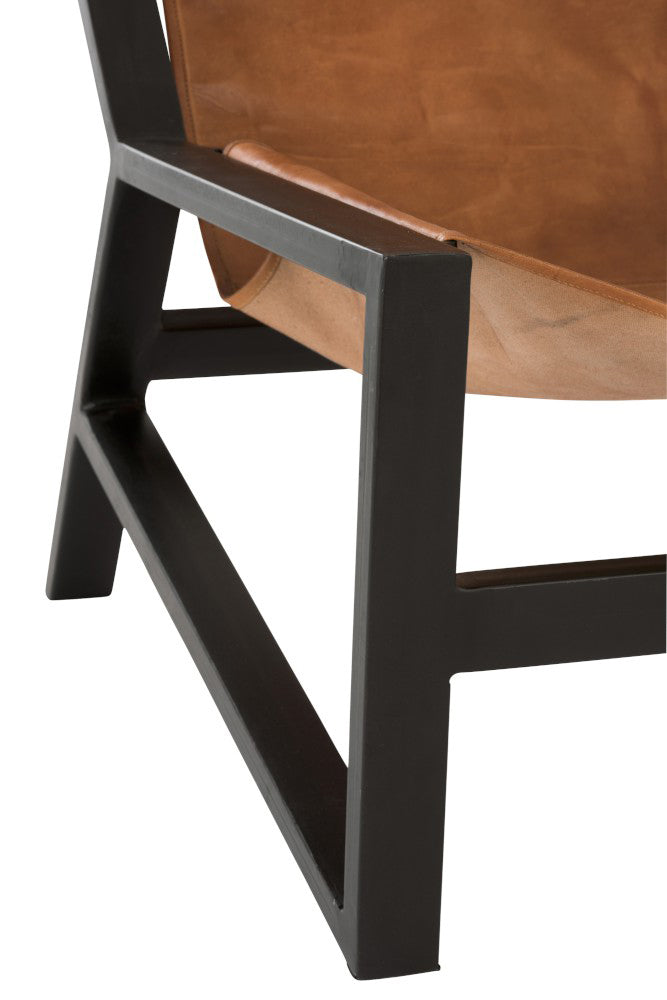 Sedia Relax in Pelle e Metallo - 85316