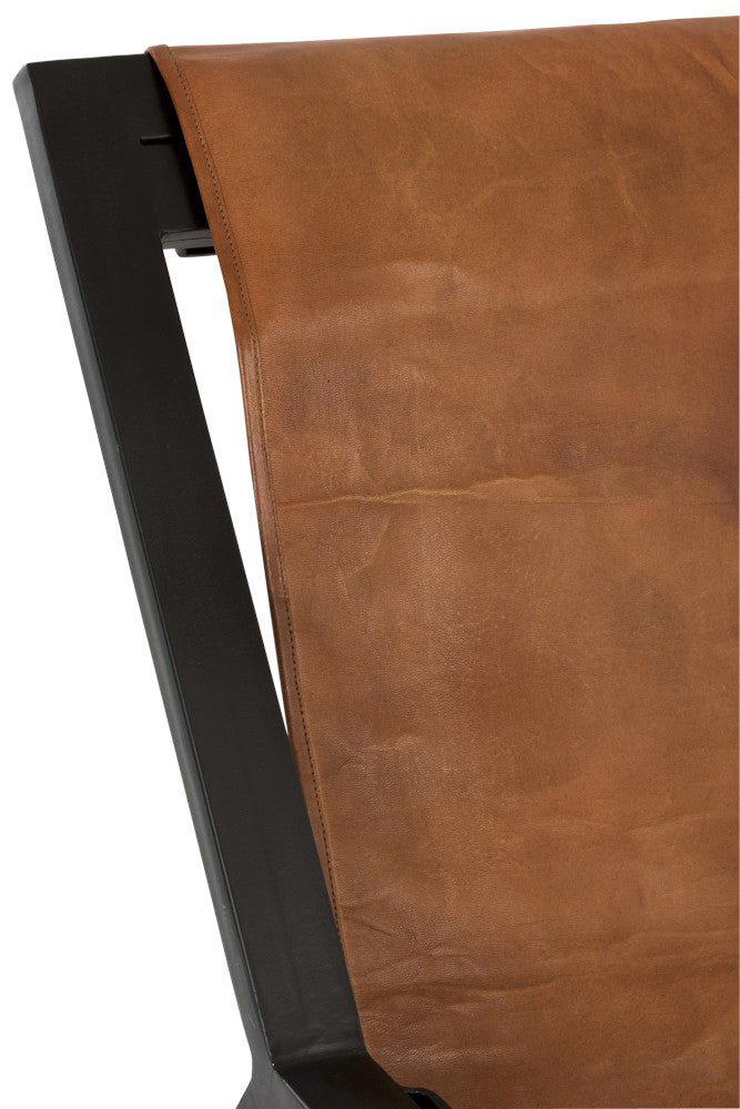 Sedia Relax in Pelle e Metallo - 85316