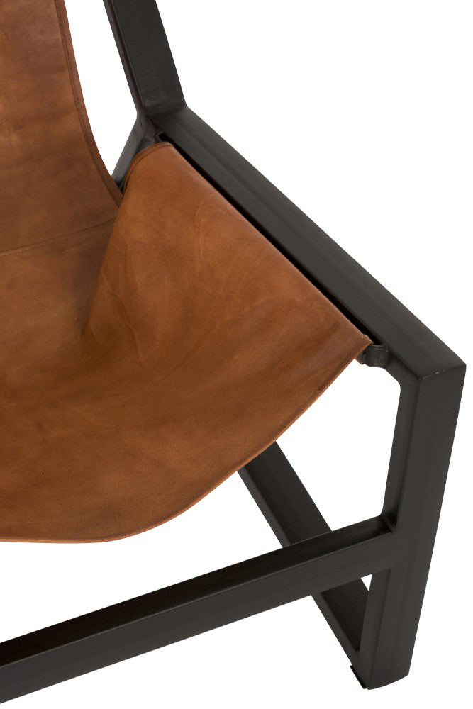 Sedia Relax in Pelle e Metallo - 85316