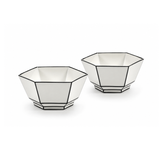 Set 2Pz. Ciotola per Cereali in Porcellana Bianco/Nero – Collezione Carte Blanche - Annebet Philips Per Serax
