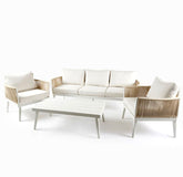 Set 4 Pezzi Salotto da Giardino Righe Luxury | Arredamento Outdoor EDG - 7400017A100