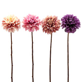 Set 4 Fiori di Dalia Artificiale Viola Mix H55 | Fiori artificiali di qualità - 216180