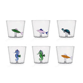 Set 6 Bicchieri Ichendorf Milano Marine Garden – Elementi Marini Assortiti in Vetro Borosilicato