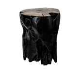 Massive wood stool black round - 672571