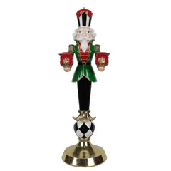 Soldatino Schiaccianoci Candelabro a 2 Candele – H 52,5 cm