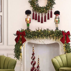 Statuetta Decorativa Soldatino Di Natale Con Led Rosso H61 - 685077,40