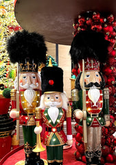 Statuetta Decorativa Soldatino Di Natale Con Led Rosso H61 - 685077,40