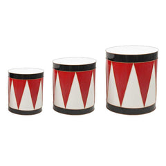 Tavolino Tamburo da Circo in Metallo H43 D38