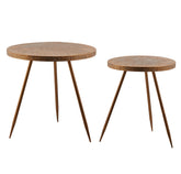 Tavolino in metallo martellato color rame - CONFIG0312