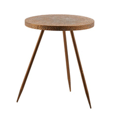 Tavolino in metallo martellato rame H45 - 740486