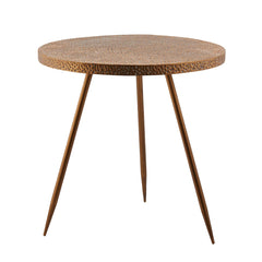 Tavolino in metallo martellato rame H54 - 740479