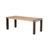 Tavolo Kurtis : Tavolo stile industriale in legno massello e ferro - 740343