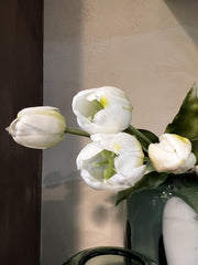 Bouquet tulipani bianchi Real Touch H40 - 214959,10