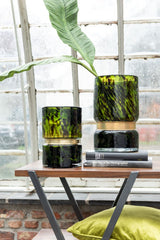 Vaso Macchia Verde con Fascia Oro : Vasi di design in vetro - CONFIG0122