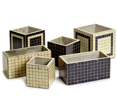 Cachepot Marie Mosaico rettangolare : vasi in cemento Serax - CONFIG0294