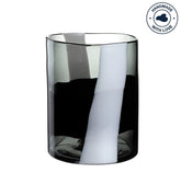 Vaso in Vetro Banda Nera H26 D23 – Stile ed Eleganza per Ogni Ambiente