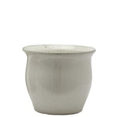 Vaso Cachepot Bombato in Terracotta Bianca H32 D38 EDG Enzo De Gasperi