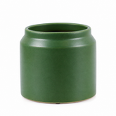 Cachepot EDG Enzo De Gasperi in ceramica verde opaca H 14 × Ø 16cm.