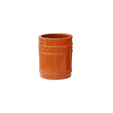 Vaso Cilindrico Glaze Atlas Capri EDG H40 D33 in Ceramica Arancio - Design Italiano