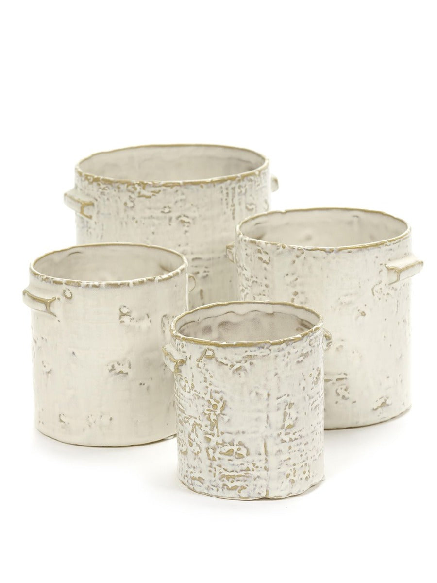 Vaso bianco ceramica Pentola: vasi design Serax - CONFIG0092