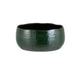 Vaso ciotola bassa in ceramica smaltata verde - 3319