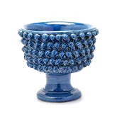 Vaso Ciotola Fenice Pigna Con Piede Ceramica Blu H24 D28 EDG - Enzo De Gasperi - 1100352A800
