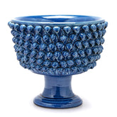 Vaso Ciotola Fenice Pigna Con Piede Ceramica Blu H31 D33 EDG - Enzo De Gasperi - 1100351A800
