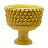 Vaso Ciotola Fenice Pigna Con Piede Ceramica Gialla H31 D33 EDG - Enzo De Gasperi - 1100351A200