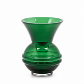 Vaso Coppa Verde in vetro EDG Enzo De Gasperi H 20 × Ø 15 cm con corpo bombato e apertura superiore svasata