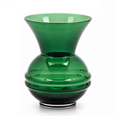 Vaso Coppa Verde in vetro EDG Enzo De Gasperi H 26 × Ø 20 cm con corpo bombato e apertura superiore svasata