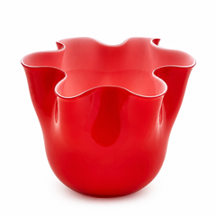 Vaso Drappo in Pasta di Vetro Rosso – EDG Enzo De Gasperi