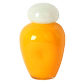 Vaso Dulce M Vetro Giallo con Tappo Verde Chiaro | Vasi di Design in Vetro Colorato - PT4151BY