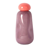 Vaso Dulce L Vetro Viola con Tappo Rosa | Vasi di Design in Vetro Colorato - PT4152PU