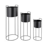 Portavaso Essence in Metallo Nero su Piedistallo | Vasi di Design in Metallo - CONFIG0467