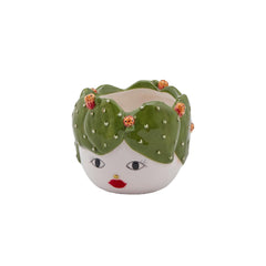 Vaso testa lady con fico d'india H11 D12 - 017758