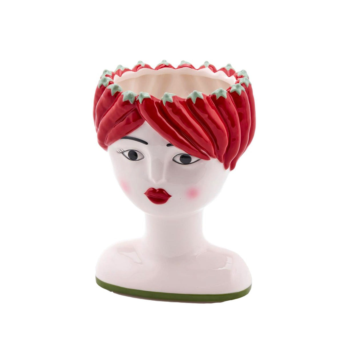 Vaso testa lady con peperoncini rossi H22 D16 - 017759,40