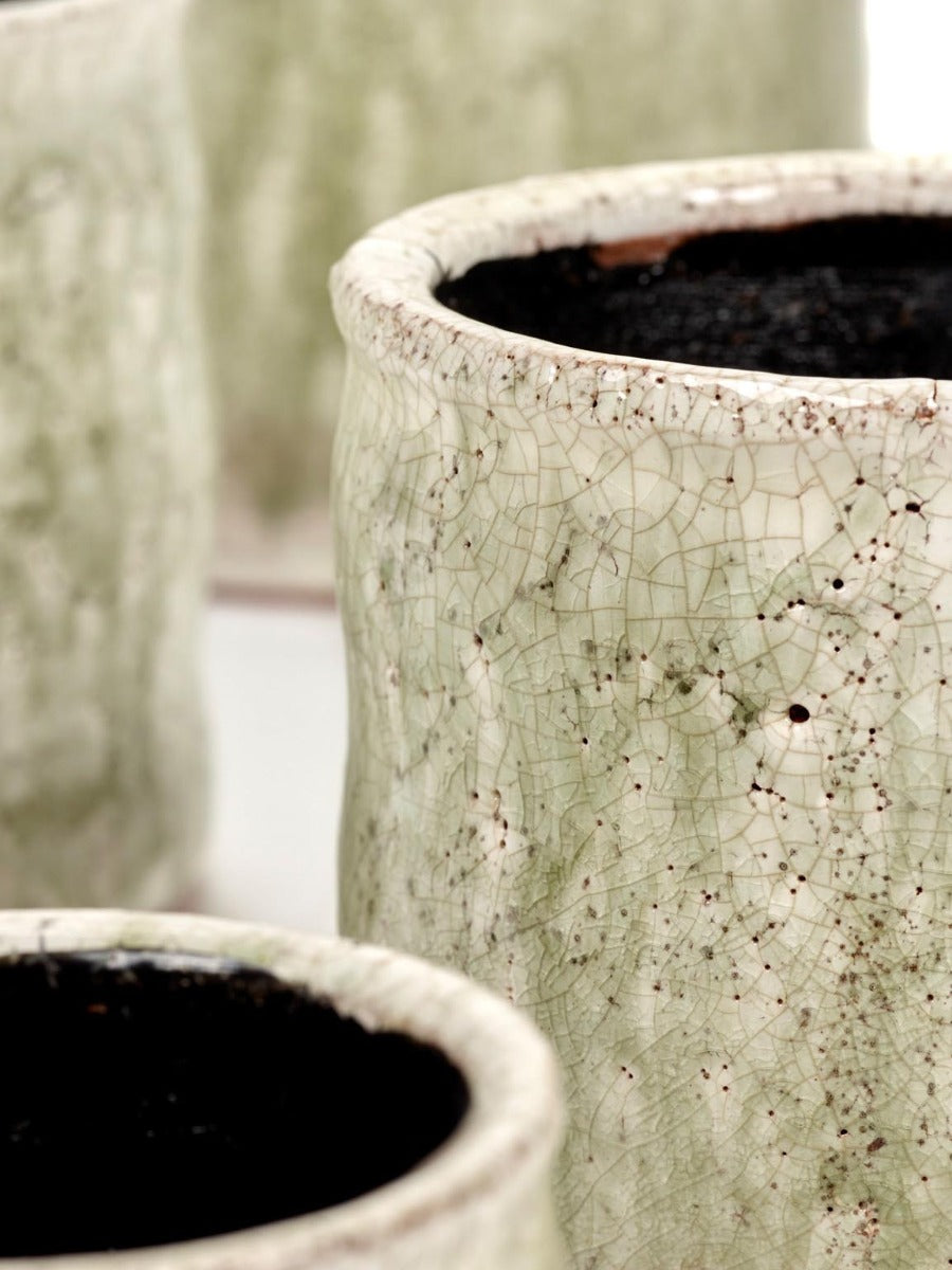 Vaso Flame in ceramica Verde chiaro D14 X H13CM - B0919019