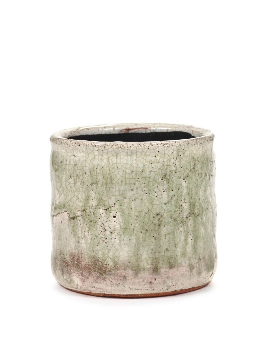 Vaso Flame in ceramica Verde chiaro D14 X H13CM - B0919019