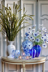 Vaso Macula Coppa White Blue | Vasi in Vetro Design EDG - CONFIG0422