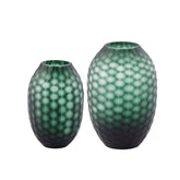 Vaso blu - verde Intaglio: vasi in vetro satinato design EDG - CONFIG0095