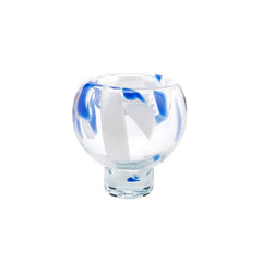 Vaso Macula Coppa White Blue H14,5 D14 | Vasi in Vetro Design EDG - 107679